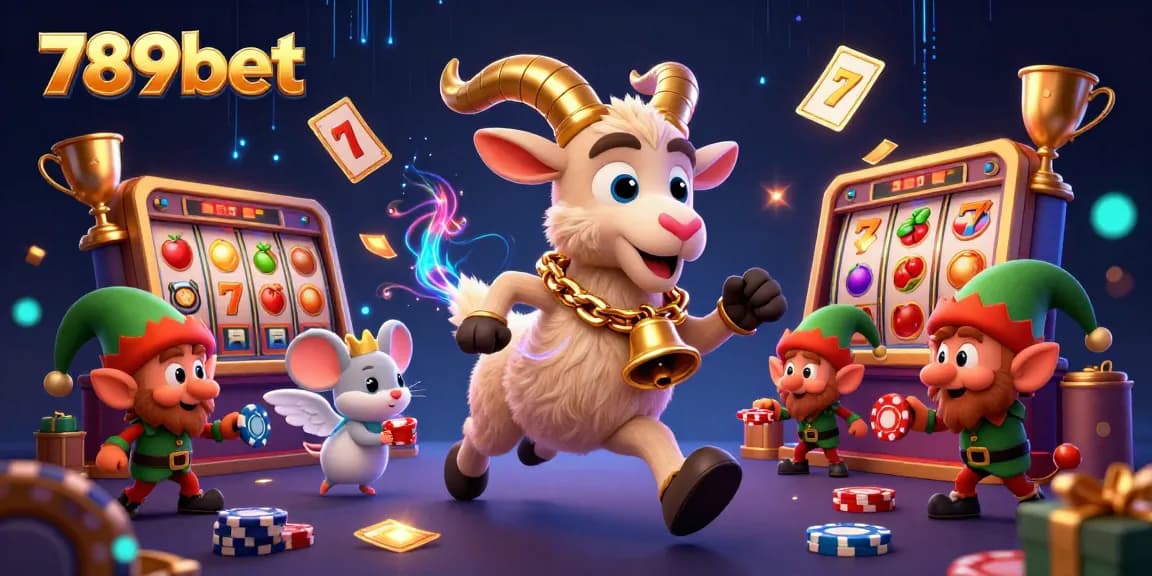 Engage with 789bet's thrilling slot games as Krampus and friends create a festive casino scene.