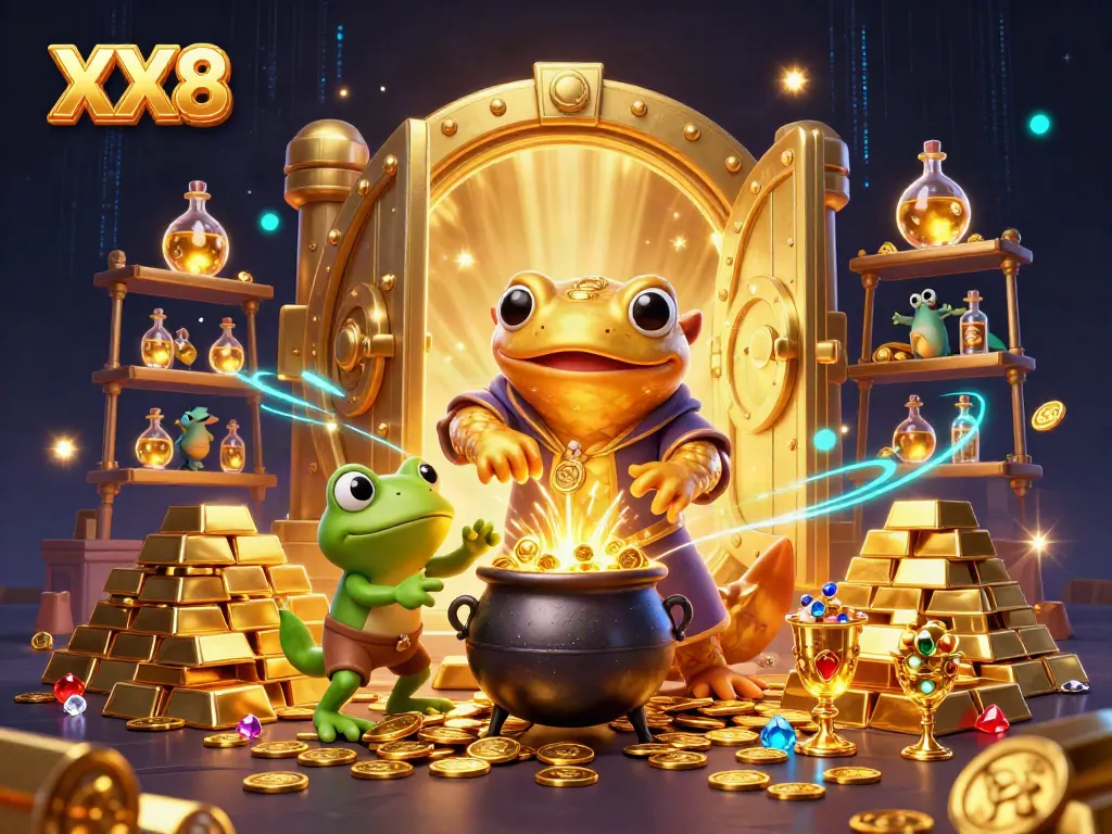 Experience exciting gaming moments at XX8 with the golden salamander alchemist crafting winning fortunes