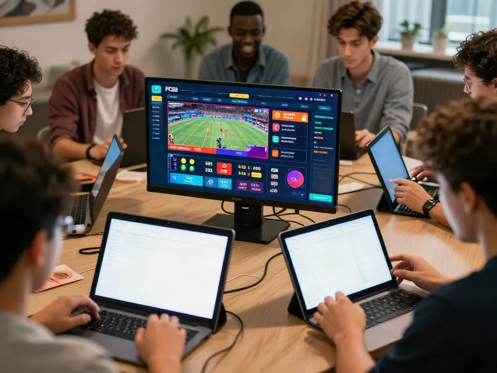 Engaged players interacting with FC88's online gaming platform, showcasing vibrant betting activities.