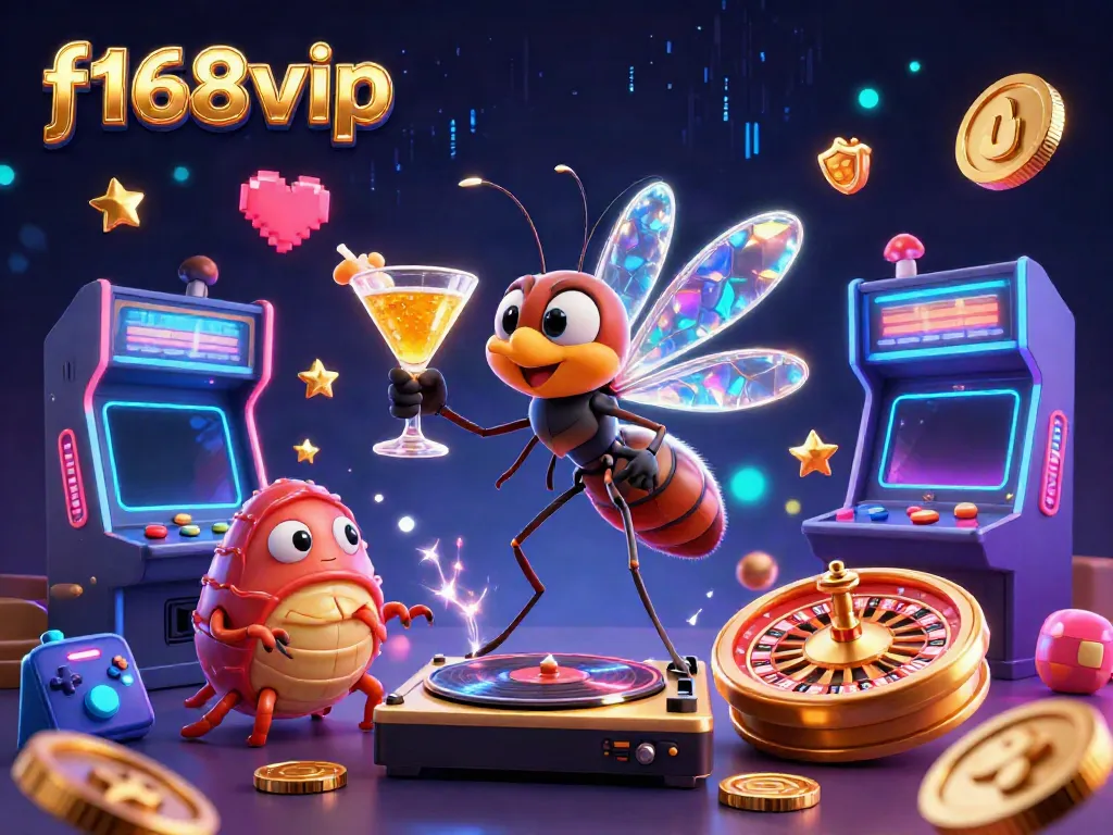 Experience thrilling gaming action with f168vip and unique characters in a vibrant casino scene.