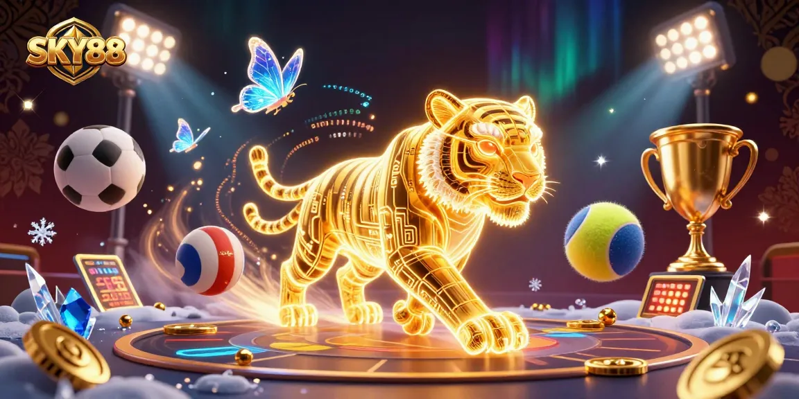 Experience the thrilling SKY88 casino adventure with vibrant sports elements and stunning visuals.
